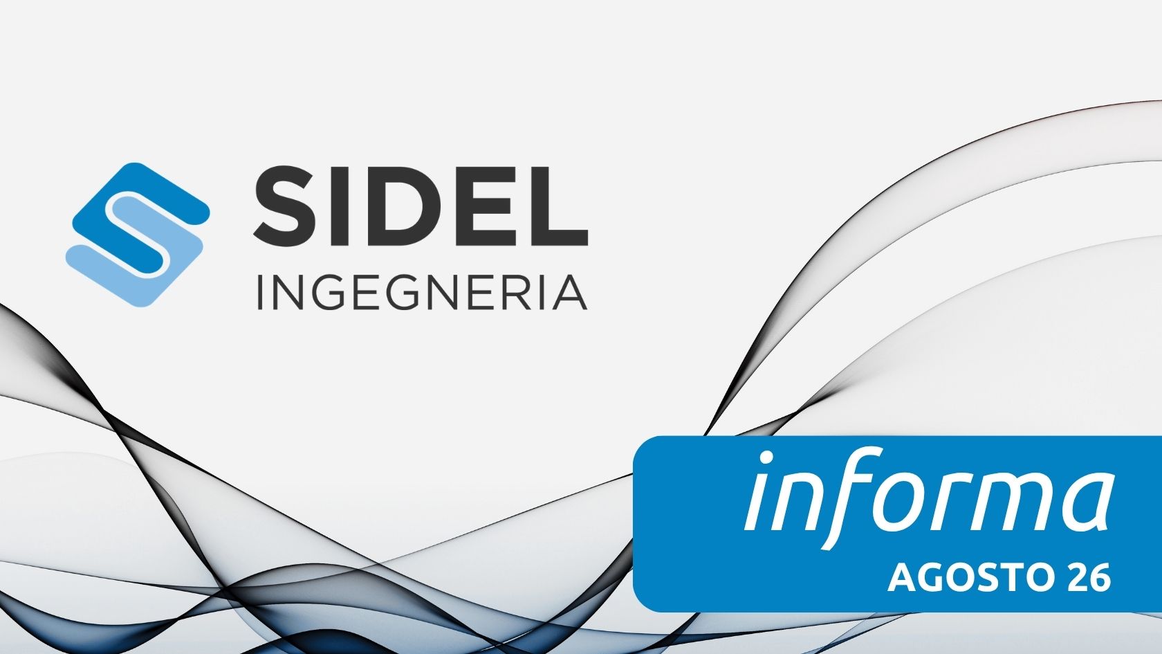 cover articolo sidel informa di agosto con un'onda blu che rimanda alla s di sidel
